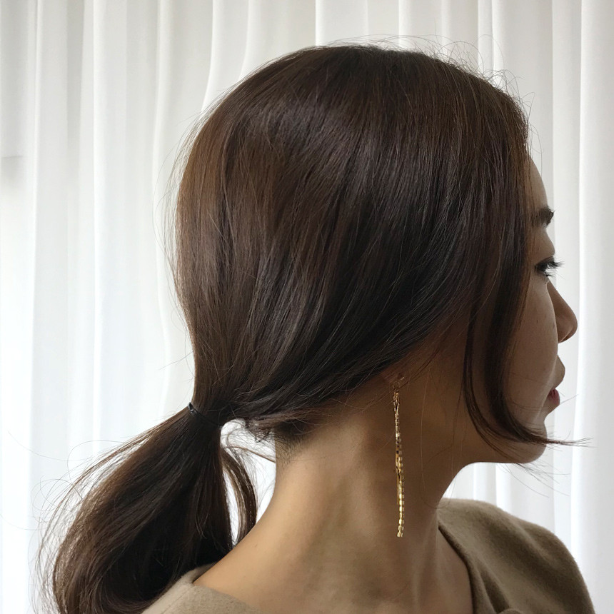 Gold Mix Long Drop Earrings Bold Modern Girlfriend