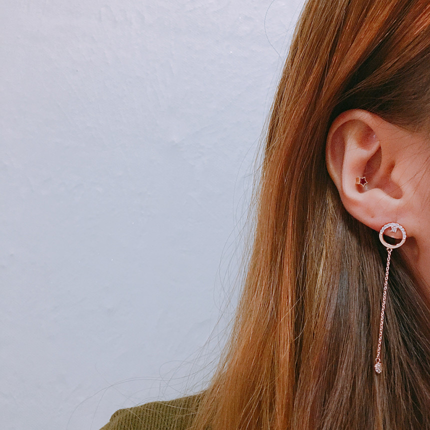 Lukje Circle Earrings Earrings LKJ0981 Women's 