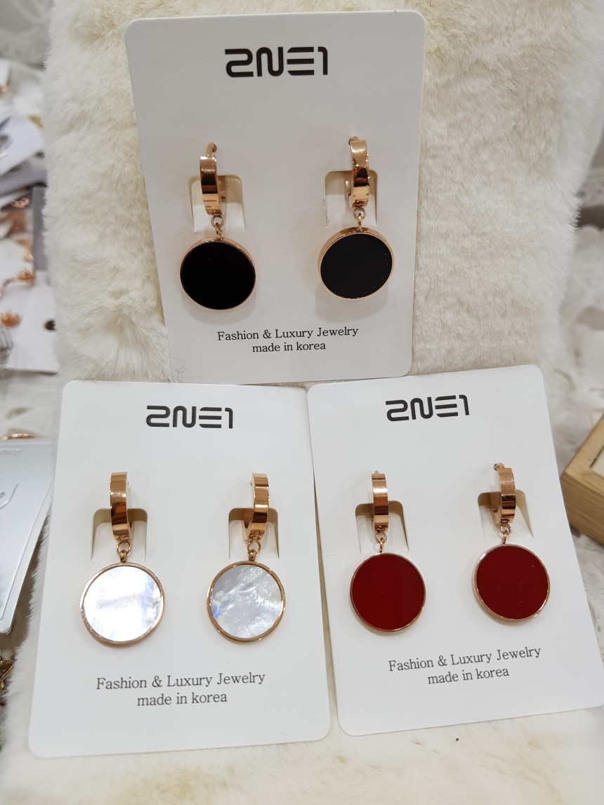 Titanium one-touch daily earrings