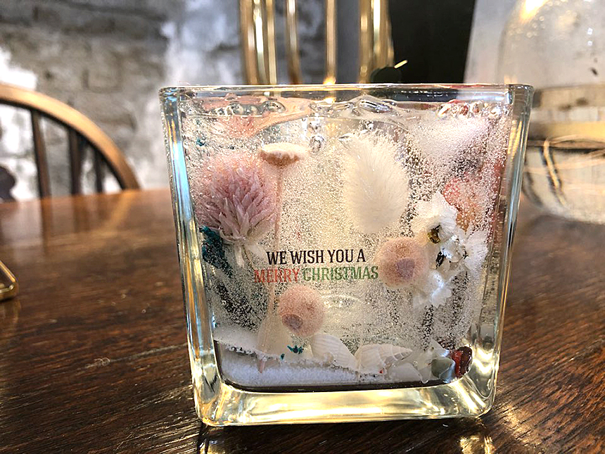 Dried Flower Gel Candle Holder + TITLE 4 WEDDINGS 