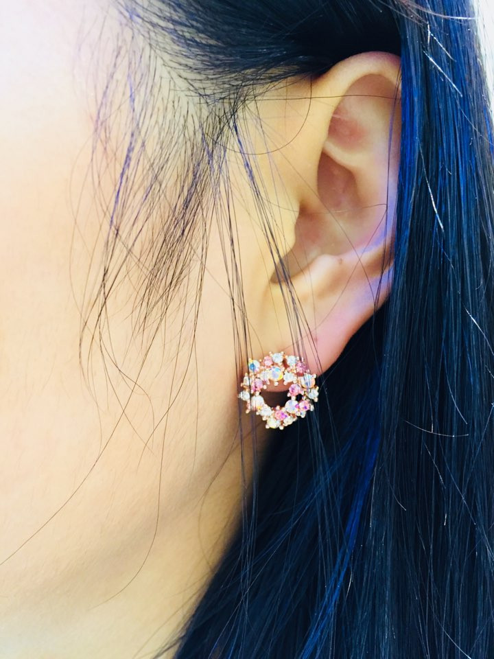 Eyeliner Angel Flower Earrings AJBE2369