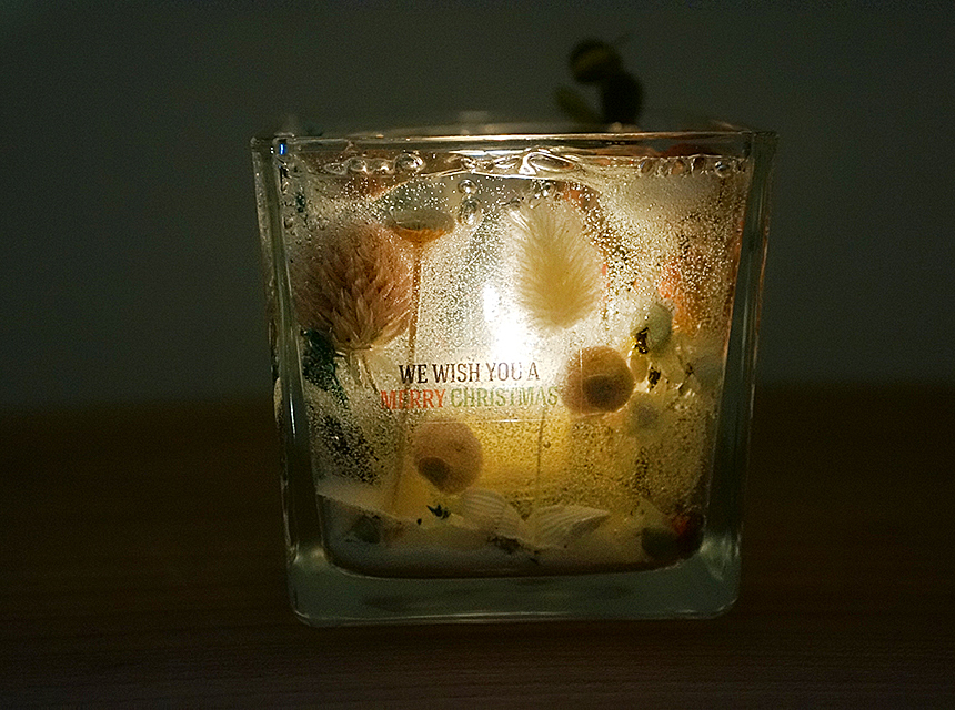 Dried Flower Gel Candle Holder + TITLE 4 WEDDINGS 