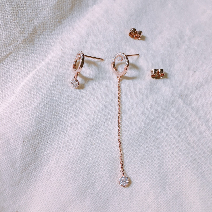 Lukje Circle Earrings Earrings LKJ0981 Women's 