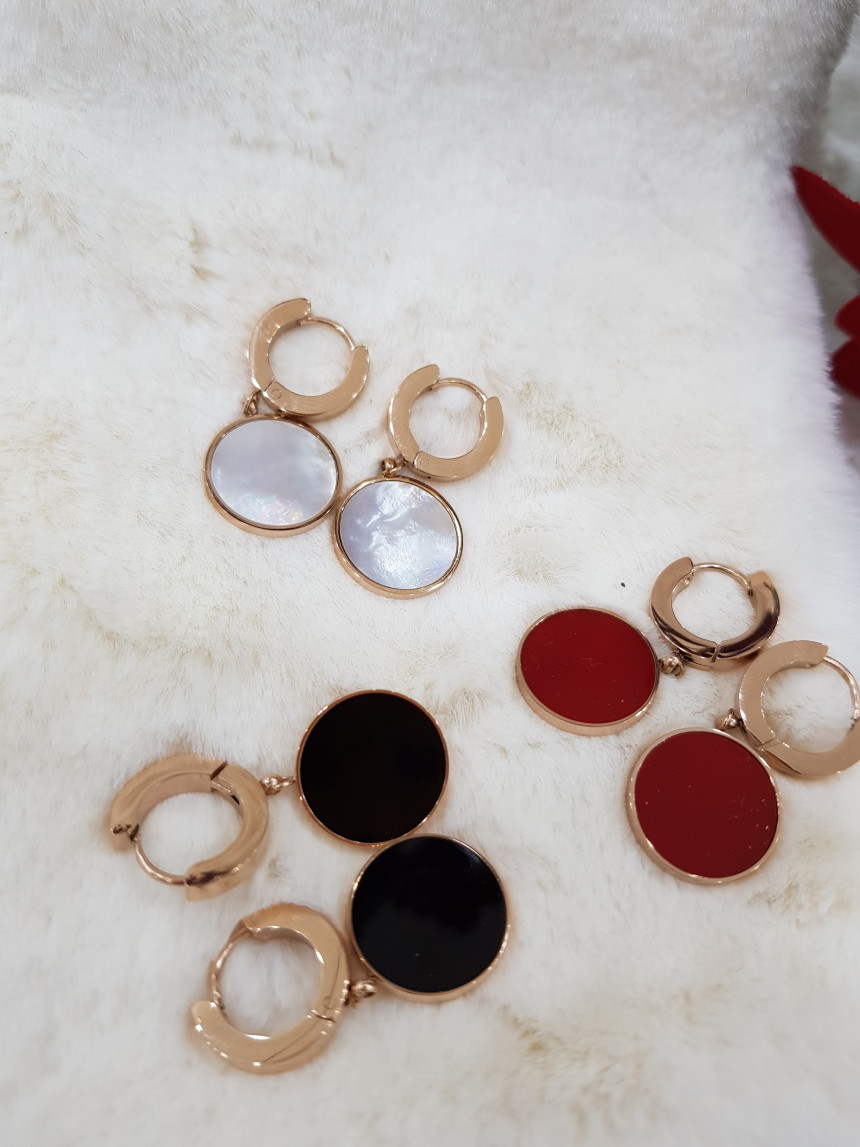 Titanium one-touch daily earrings