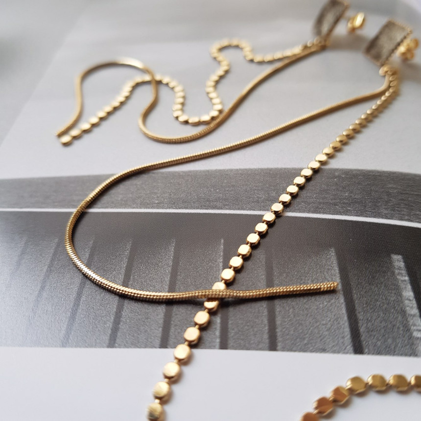 Julie Velvet Long Drop Earrings 3color Train Style