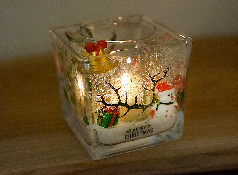 Christmas Santa Candle Holder + Tea Light 4 Sphere