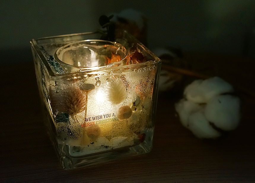 Dried Flower Gel Candle Holder + TITLE 4 WEDDINGS 