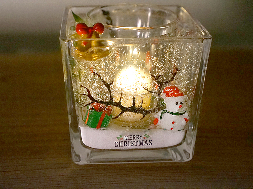 Christmas Santa Candle Holder + Tea Light 4 Sphere