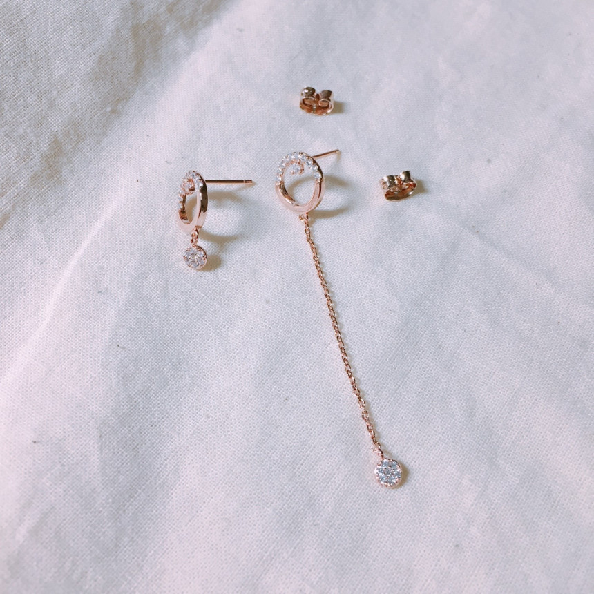 Lukje Circle Earrings Earrings LKJ0981 Women's 