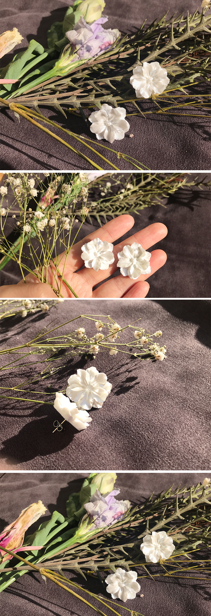 Feminine Flower Earrings Flower Shape Flower Earri