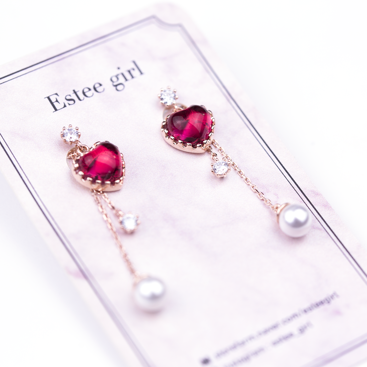Heart Moonstone Drop Earring Cubic Sailor Door 20 