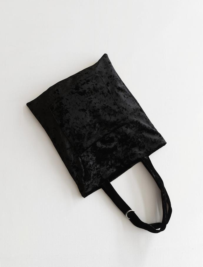 TOTE ECO SHOPPING TRAVEL Green Velor Eco Bag Black