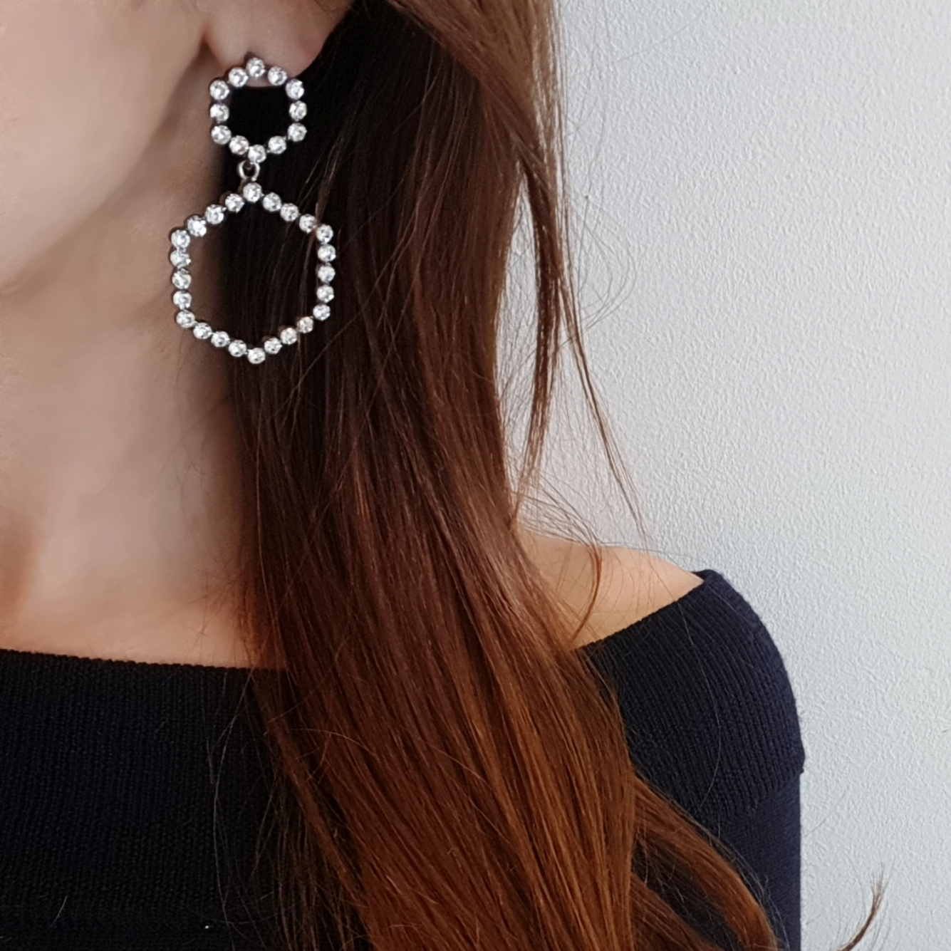 Hexagon Cubic Drop Earrings Party New Year Earing