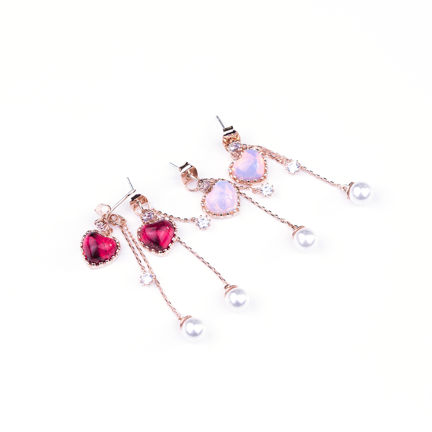 Heart Moonstone Drop Earring Cubic Sailor Door 20 