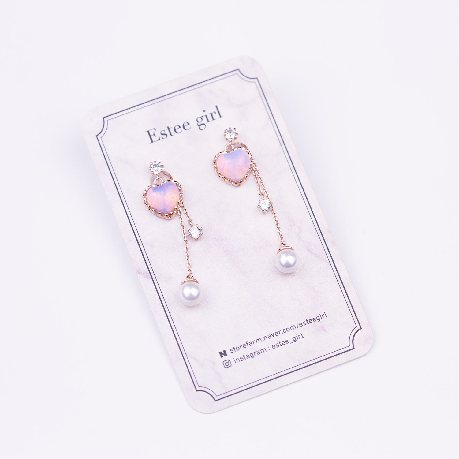 Heart Moonstone Drop Earring Cubic Sailor Door 20 