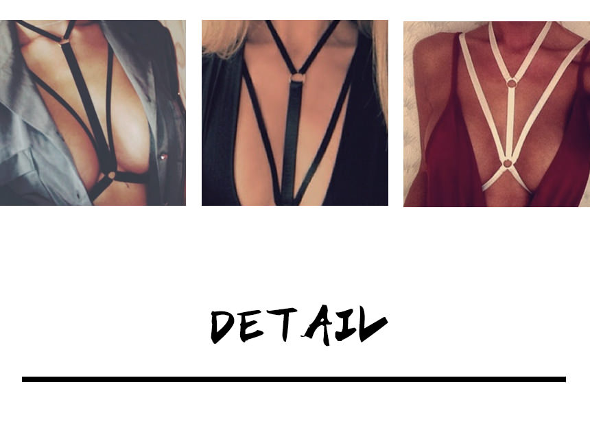 Strap Bra straps pearl choker resin Cubic Heart IU