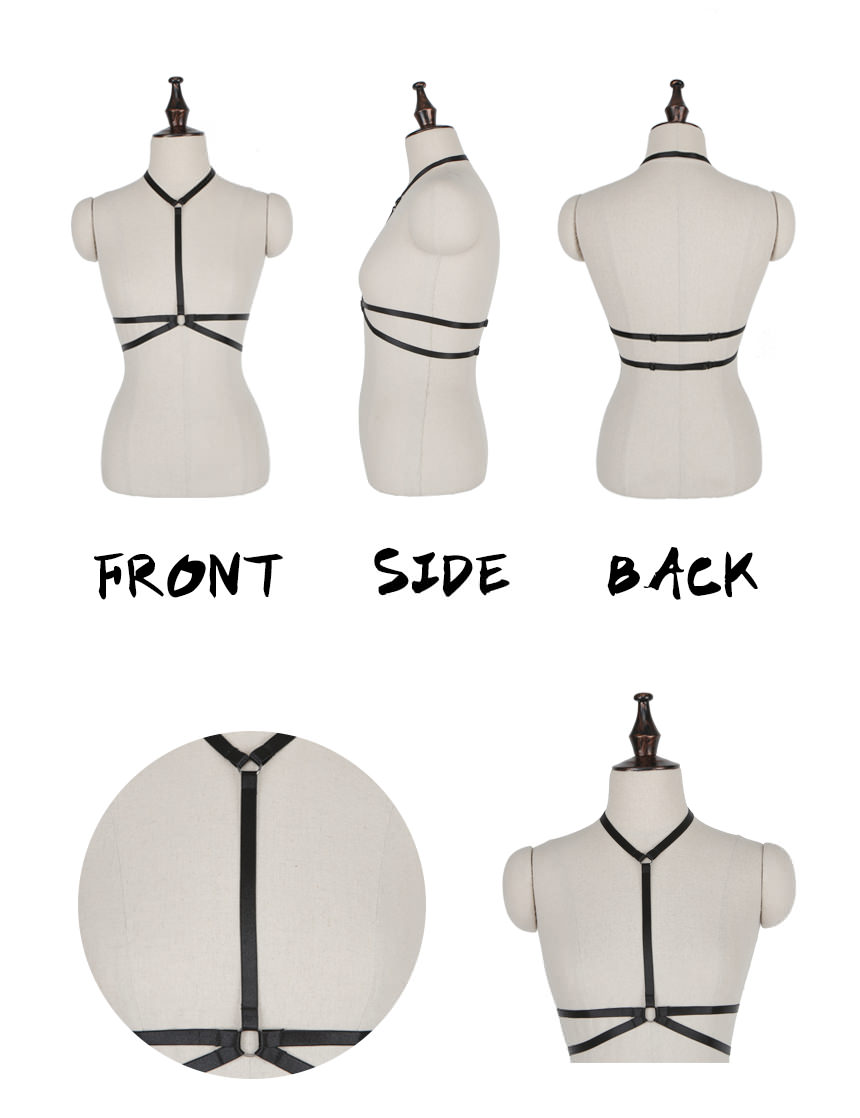 Strap Bra straps pearl choker resin Cubic Heart IU