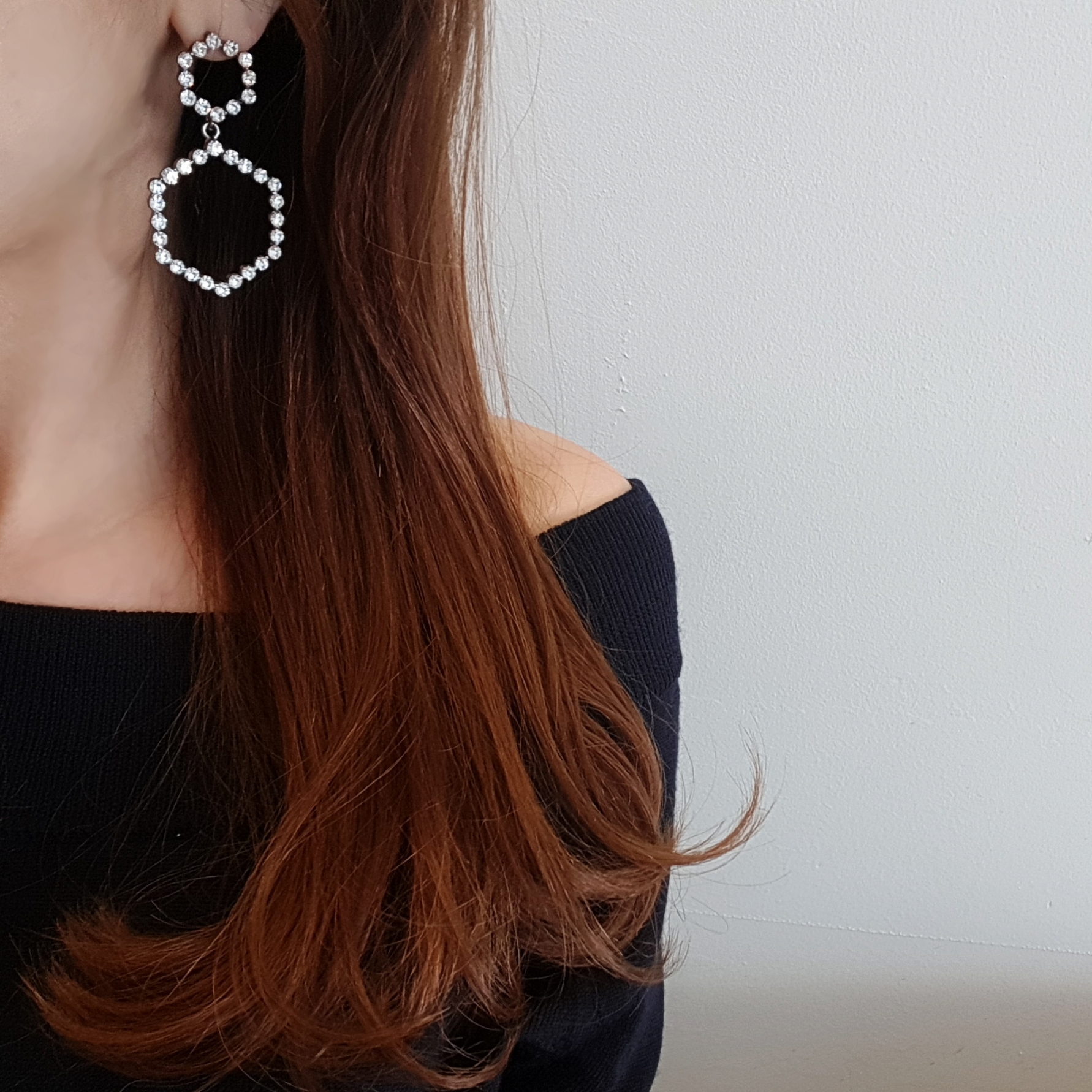 Hexagon Cubic Drop Earrings Party New Year Earing