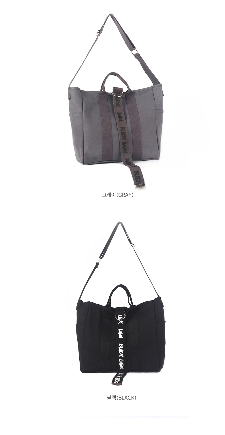 TOTE ECO SHOPPING TRAVEL Black Label Canvas Eco Ba