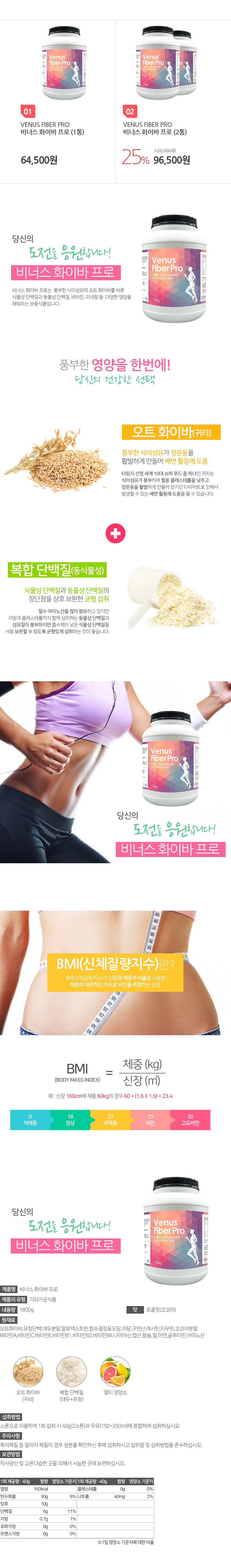 Venus Fiba Pro Women's Protein Supplements Tin 