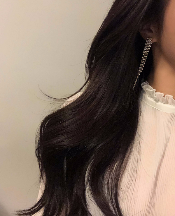 Blanche Bold Long Drop Earrings 2color Unusual Spe