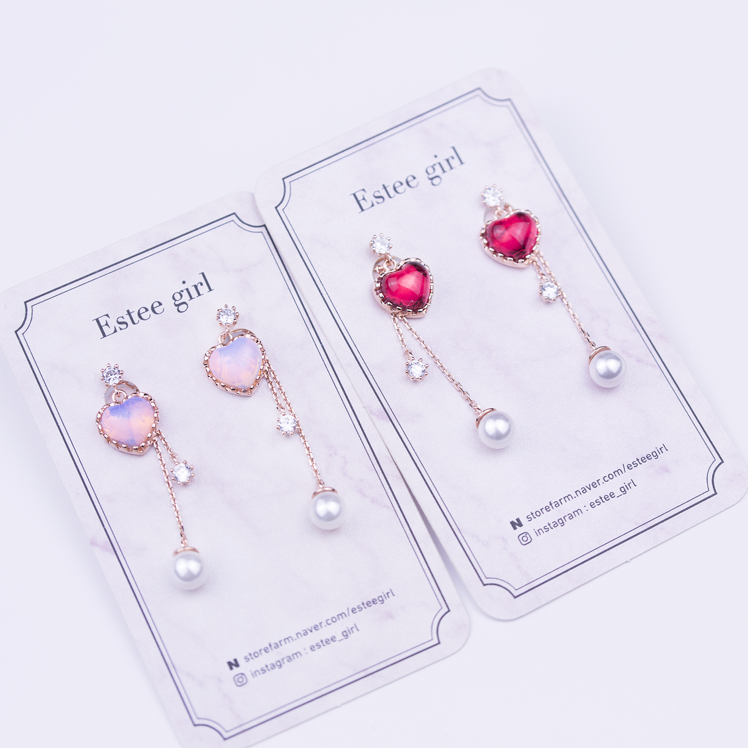 Heart Moonstone Drop Earring Cubic Sailor Door 20 