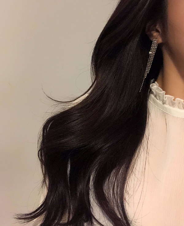 Blanche Bold Long Drop Earrings 2color Unusual Spe