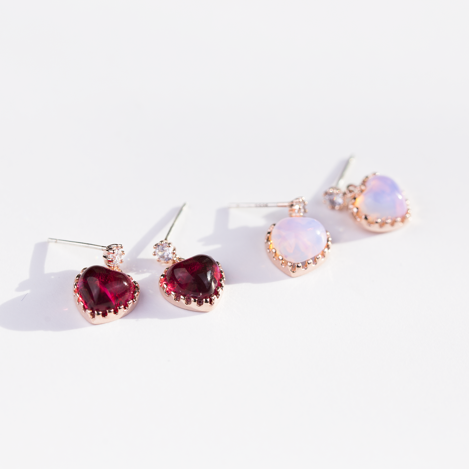 Heart Moonstone Drop Earring Cubic Sailor Door 20 