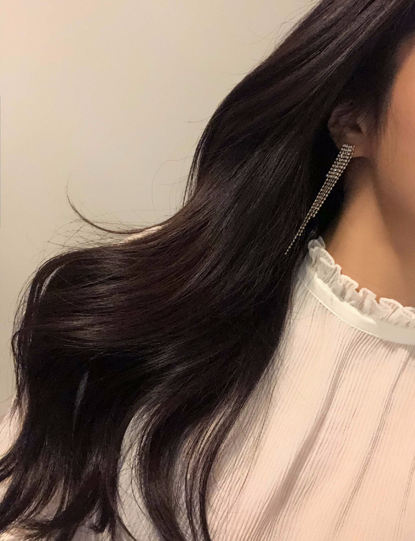 Blanche Bold Long Drop Earrings 2color Unusual Spe