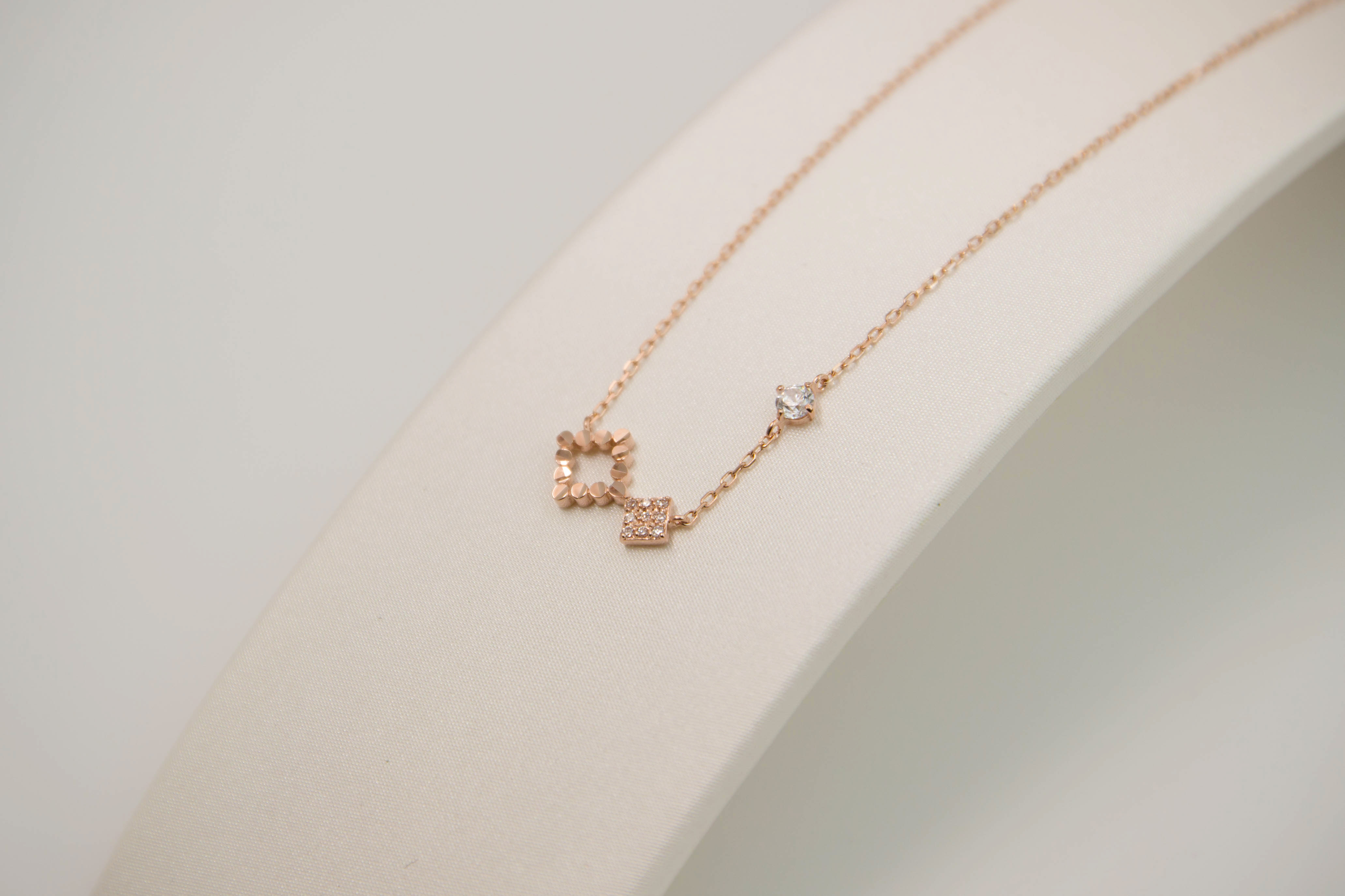 14k Square Necklace 14K Women 20s Simple 14k Anniv
