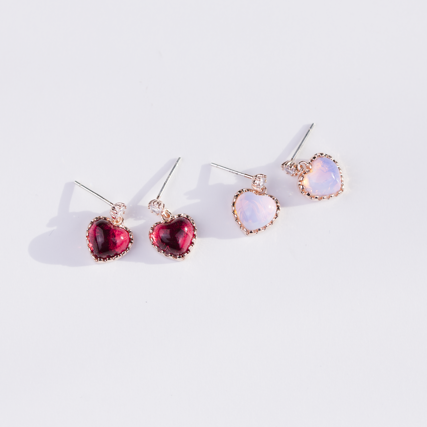 Heart Moonstone Drop Earring Cubic Sailor Door 20 