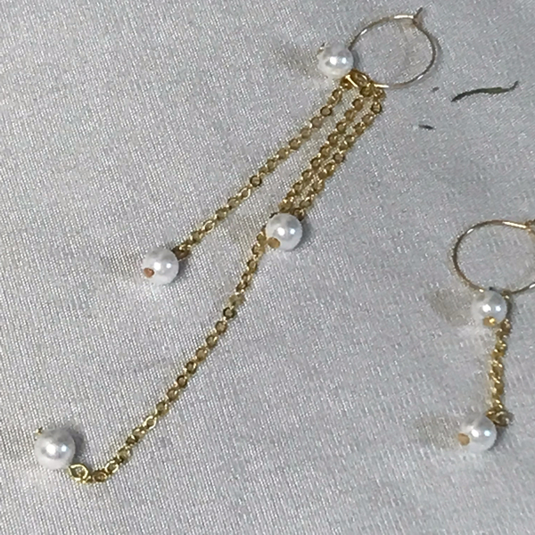 Unfilled Pearl Drop Earrings Date Look Wedding Cod
