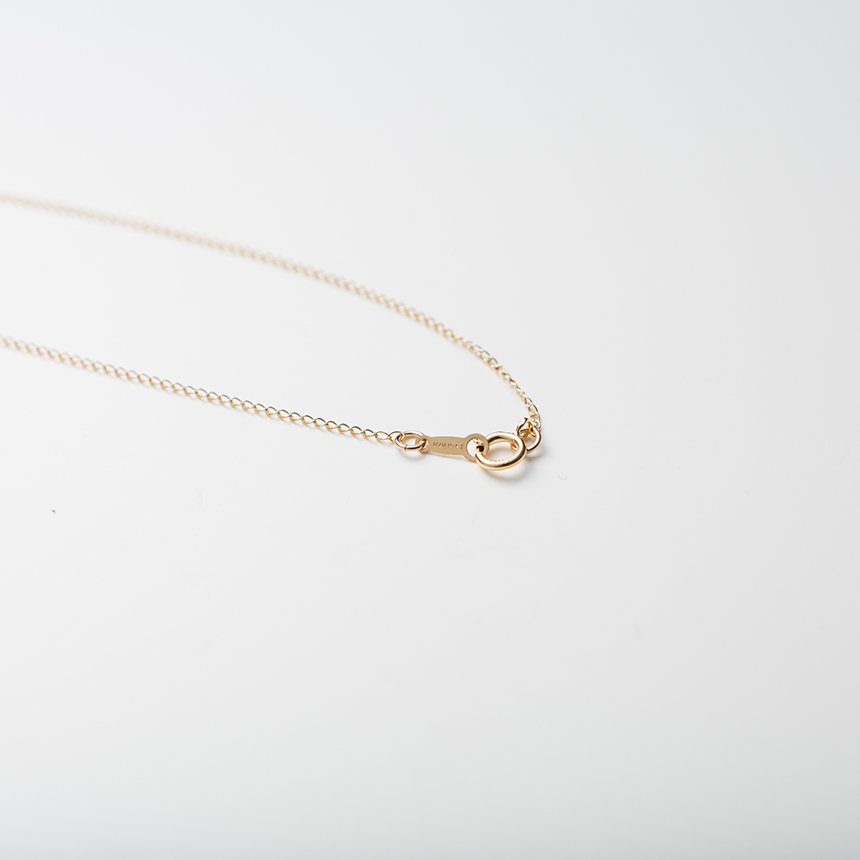 Rune simple necklace 14k bar 14k tube 14k gold 14K