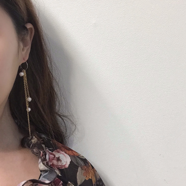 Unfilled Pearl Drop Earrings Date Look Wedding Cod