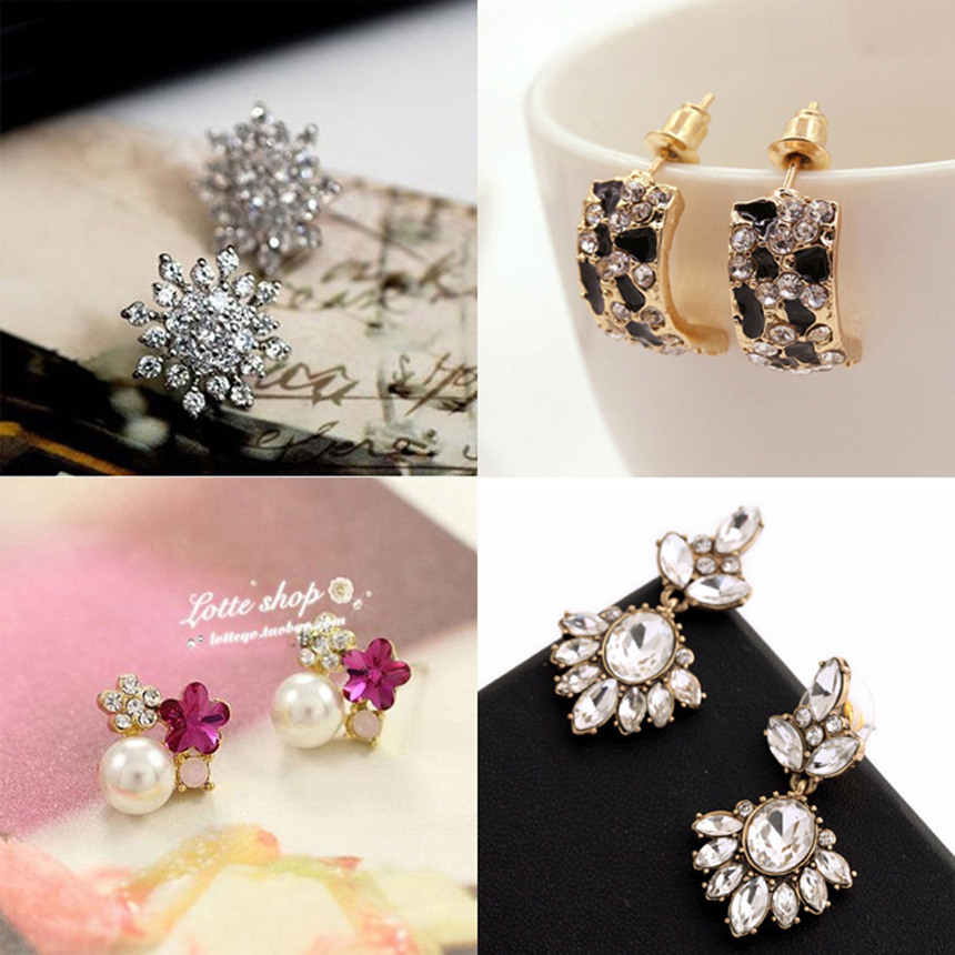 Drop Earrings Women 20s Crystal Accessory Store Je