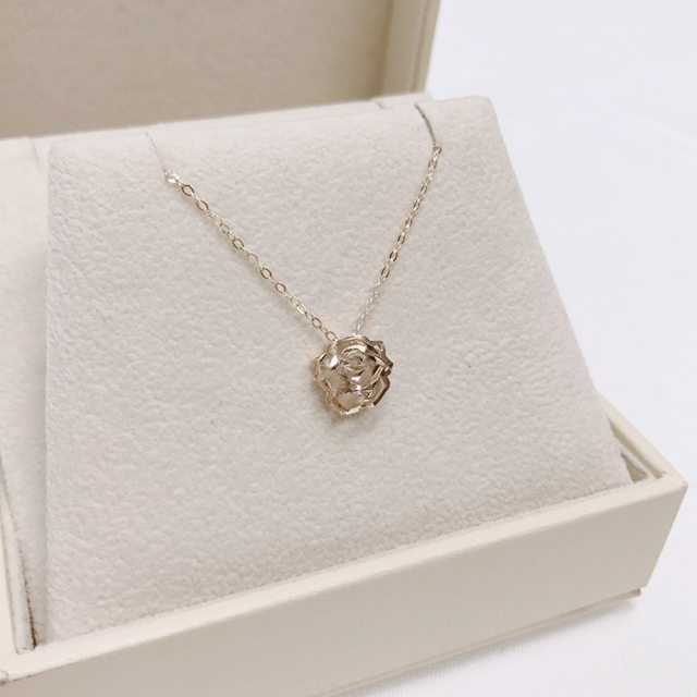 Rose necklace simple 14K daily Christmas gift 20 M