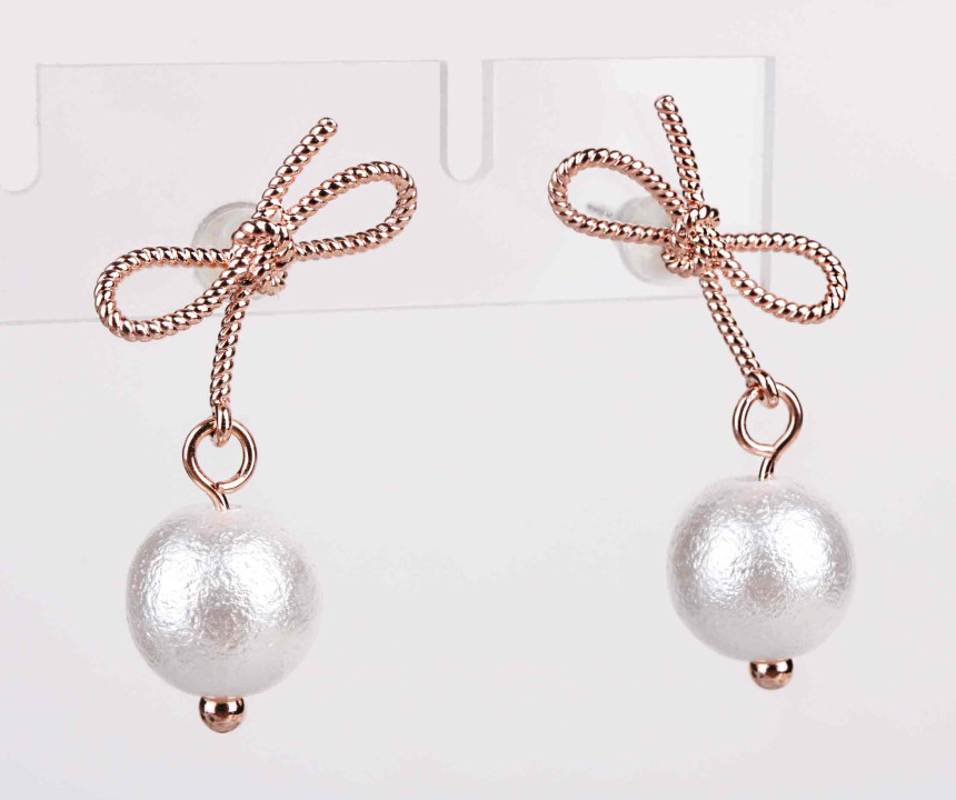 Volare Ribbon Pearl Foam Earring SPE306 Tasteful, 
