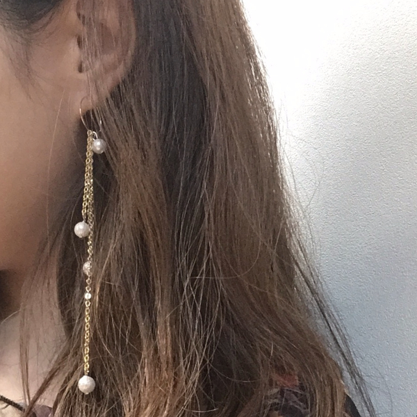 Unfilled Pearl Drop Earrings Date Look Wedding Cod