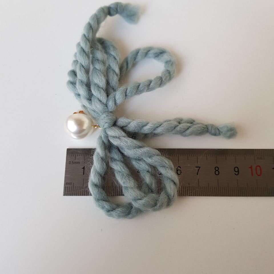 Nat Pearl Ribbon Uncut Drop Earrings 4color Unbala