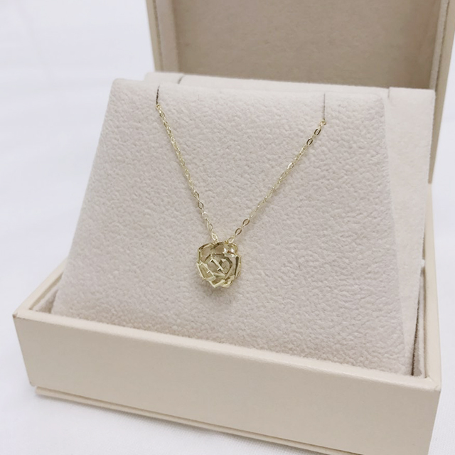 Rose necklace simple 14K daily Christmas gift 20 M