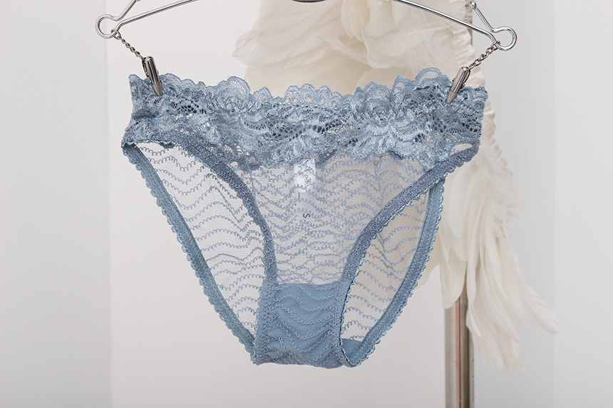 Single-ply Brainowire Lace Underwear Set Wave Ladi