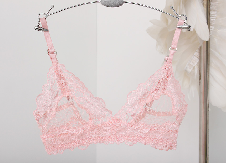 Single-ply Brainowire Lace Underwear Set Wave Ladi