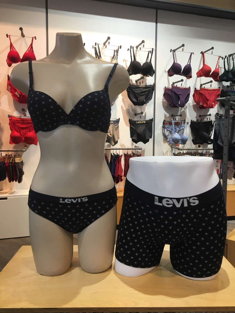 Levi's Bodyware Graphic Pattern Bra panties set