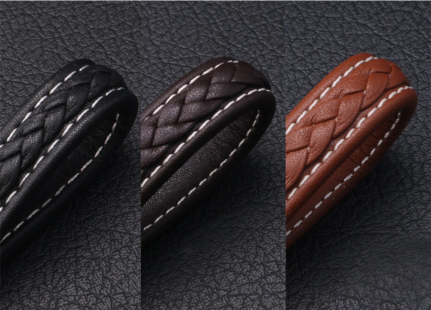 Initial Engraved Leather Keychain Car Keyring Clas