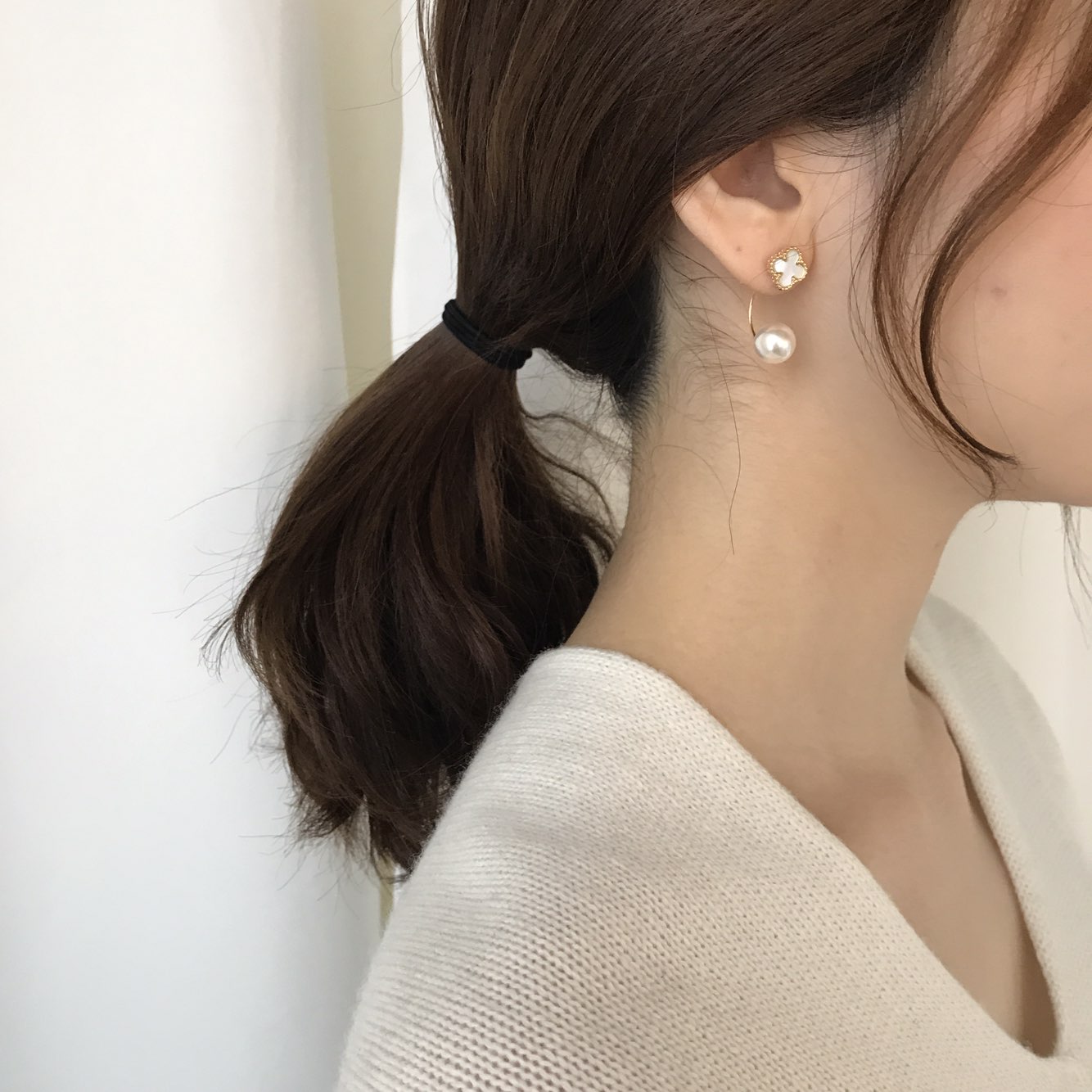Blooth's Mother-of-Pearl Pearl Two-way Drop Ear