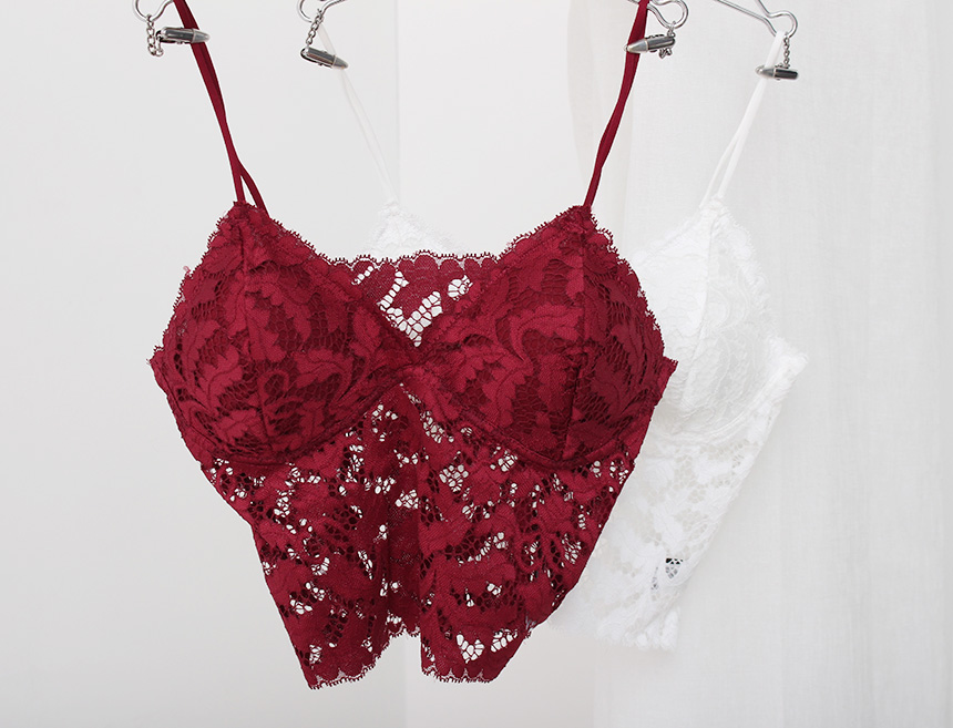 Single-ply Brainowire Lace Underwear Set Wave Ladi