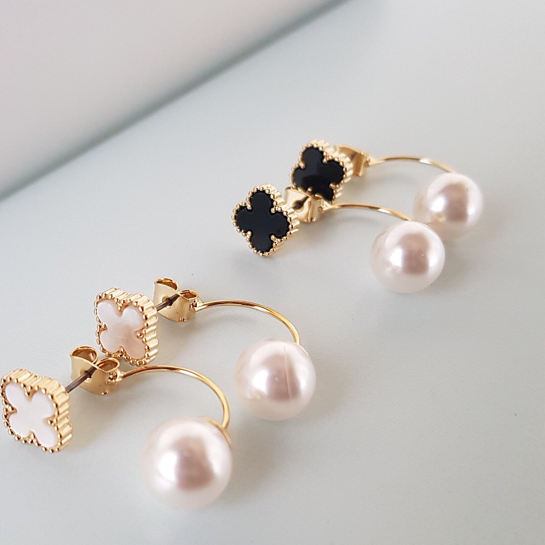 Blooth's Mother-of-Pearl Pearl Two-way Drop Ear