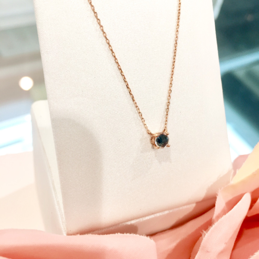 Rose Mont 14K Blue Sapphire Necklace RS0218