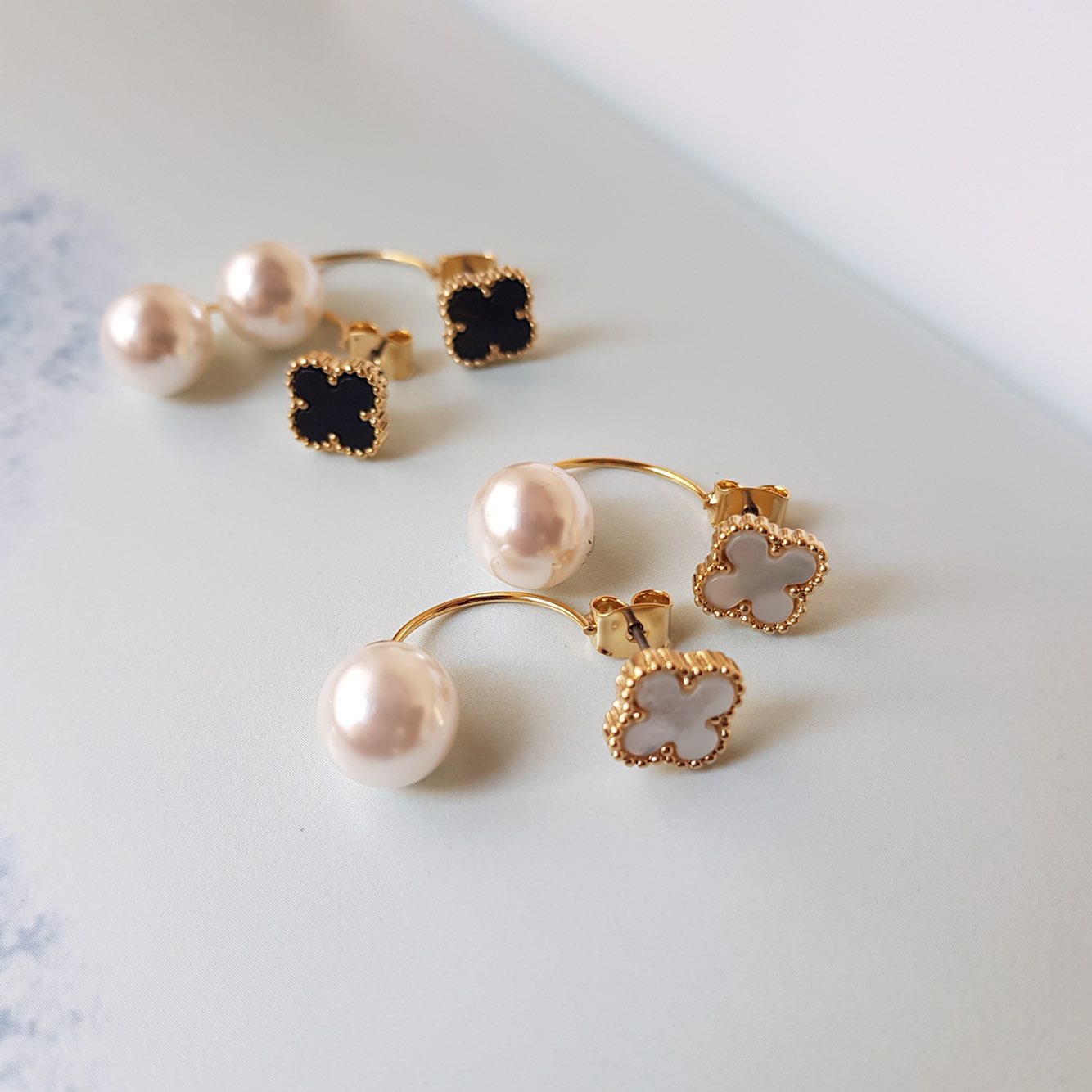 Blooth's Mother-of-Pearl Pearl Two-way Drop Ear