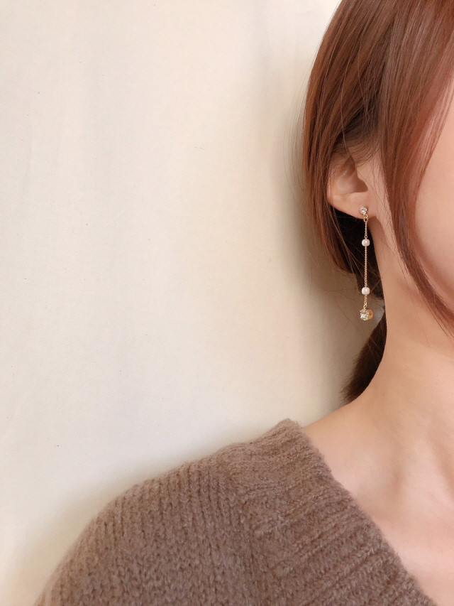 Velvet bootie drop earrings 4 color winter